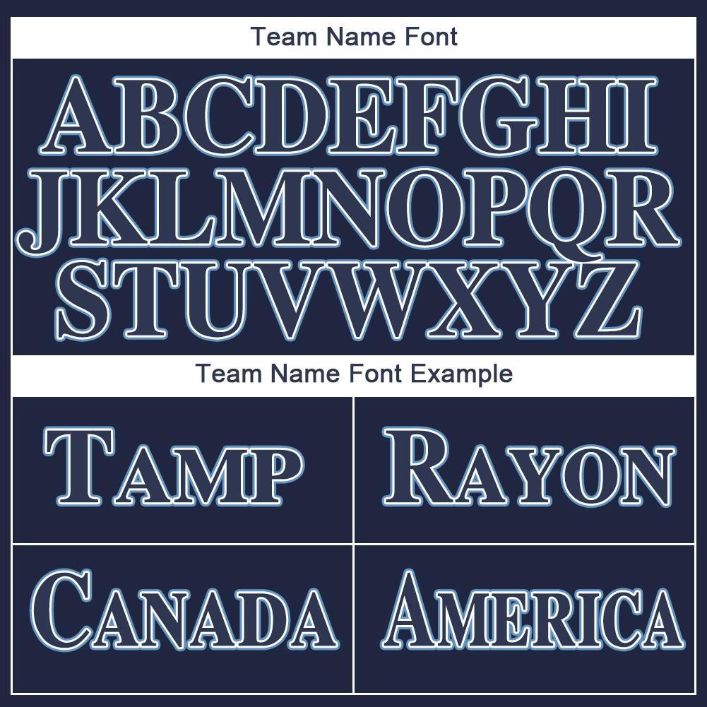 Custom Navy White-Powder Blue Baseball Jersey photo 4