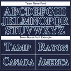 Custom Navy White-Powder Blue Baseball Jersey photo 4