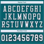 Custom Teal White-Black Mesh Authentic Football Jersey photo 4