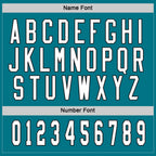 Custom Teal White-Black Hockey Jersey photo 4