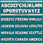 Custom Teal White-Gold Mesh Authentic Football Jersey photo 2