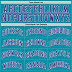 Custom Teal Purple-White Authentic Throwback Basketball Jersey photo 3