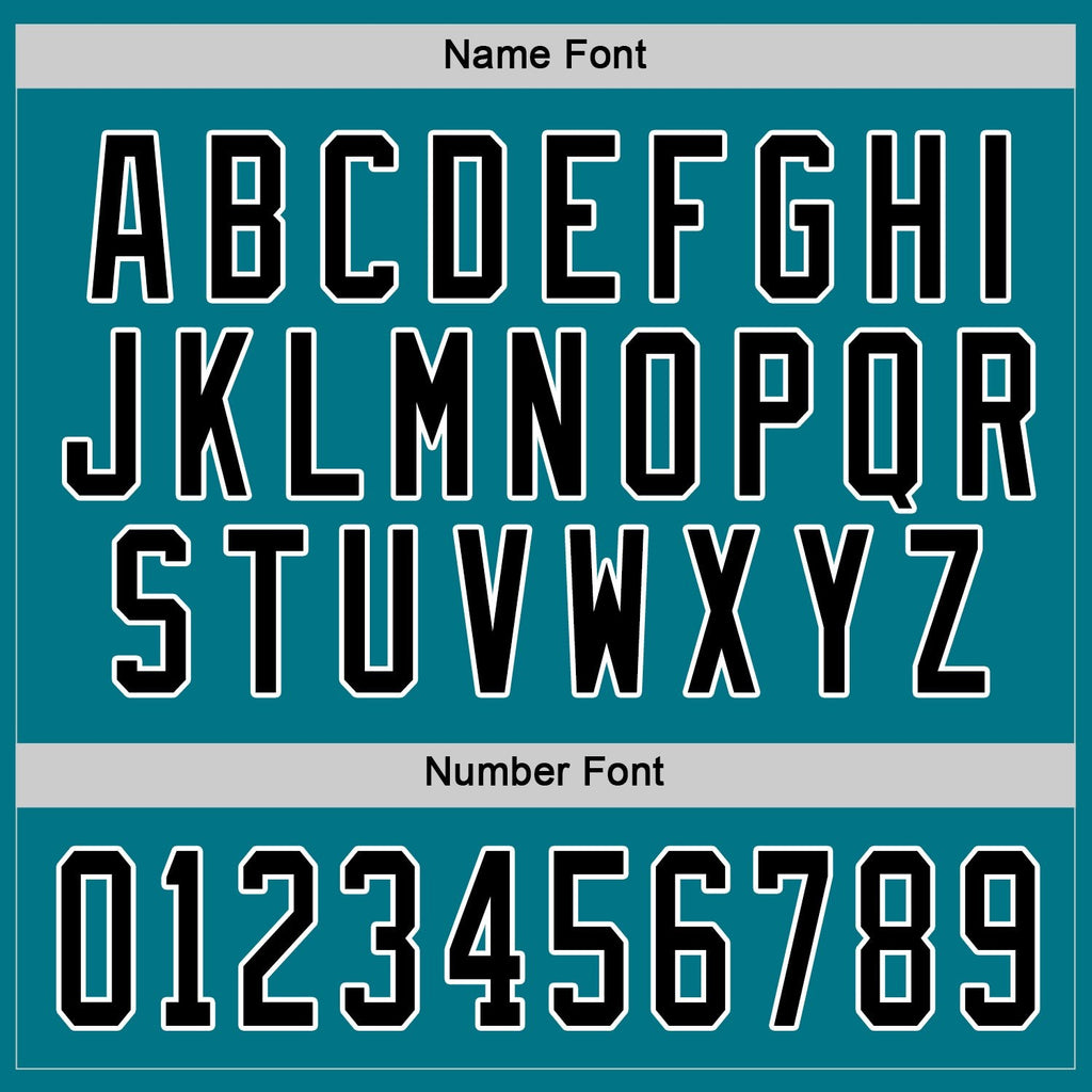Custom Teal Black-White Hockey Jersey photo 3