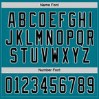 Custom Teal Black-White Hockey Jersey photo 3