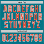 Custom Teal Orange-White Hockey Jersey photo 3