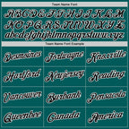 Custom Teal Black-White Performance T-Shirt photo 2