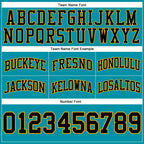 Custom Teal Black-Gold Authentic Throwback Basketball Shorts photo 2