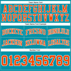 Custom Teal Orange-White Authentic Throwback Basketball Shorts photo 2