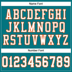 Custom Teal White-Orange Mesh Authentic Football Jersey photo 3