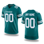 Custom Teal White Mesh Authentic Football Jersey
