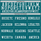 Custom Teal White Mesh Authentic Football Jersey photo 2