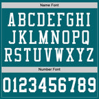 Custom Teal White Mesh Authentic Football Jersey photo 3