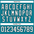 Custom Teal White-Black Hockey Lace Neck Jersey photo 4