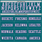 Custom Teal Purple-White Mesh Authentic Throwback Football Jersey photo 2