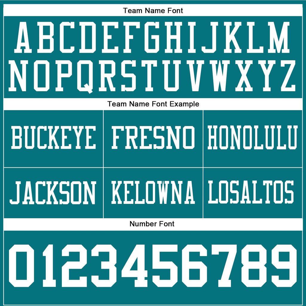 Custom Teal White Authentic Football Jersey photo 3