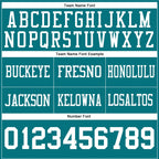 Custom Teal White Authentic Football Jersey photo 3