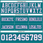 Custom Teal White-Purple Authentic Football Jersey photo 4