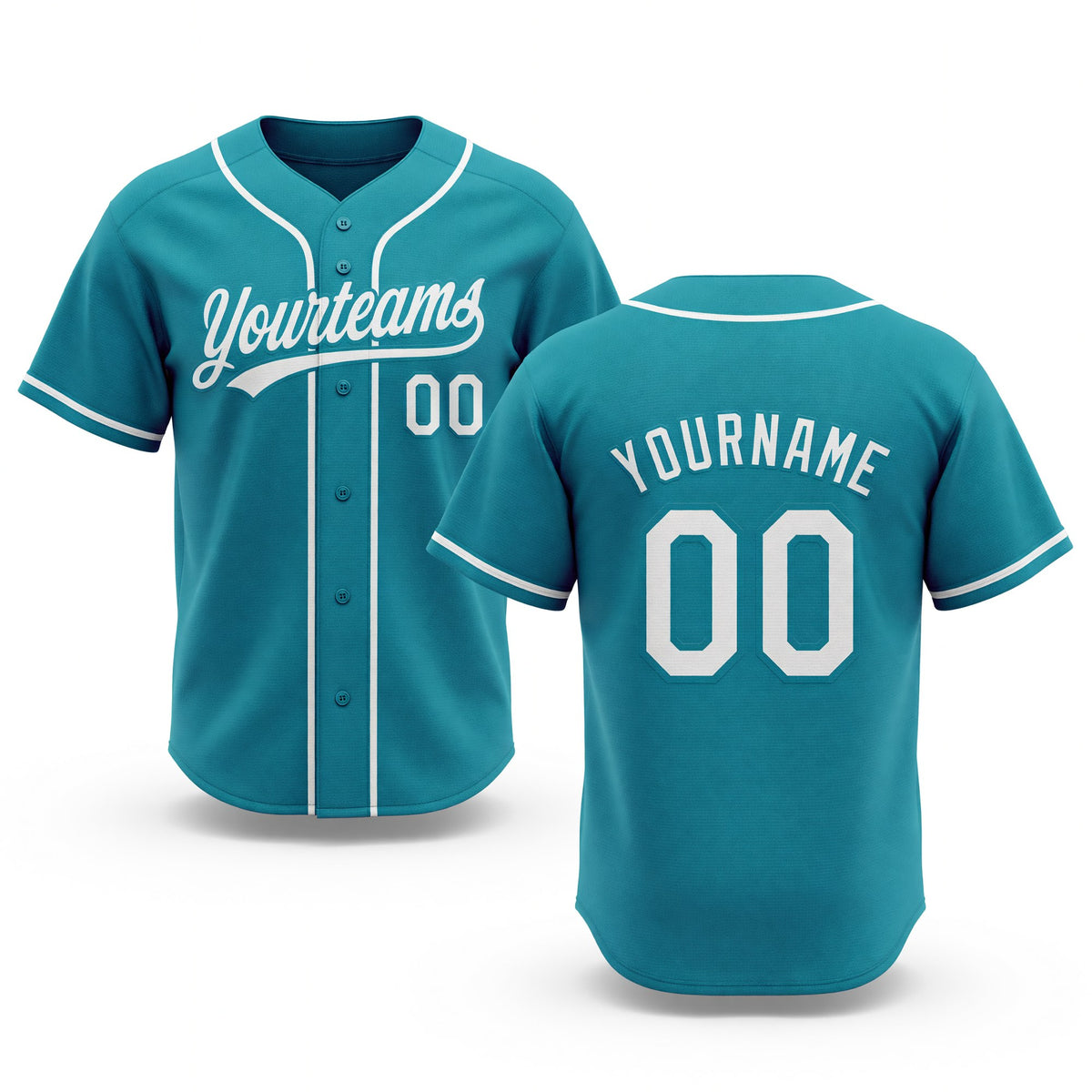 Custom Stitched Teal White-Teal Baseball Pullover Sweatshirt Hoodie