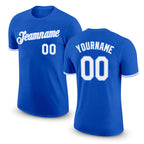 Custom Thunder Blue White-Light Blue Performance T-Shirt