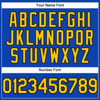 Custom Thunder Blue Yellow-Black Performance T-Shirt photo 3