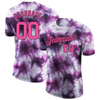 Custom Tie Dye Pink-Black 3D Performance T-Shirt photo 1