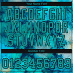 Custom Tie Dye Aqua-Black 3D Performance T-Shirt photo 3