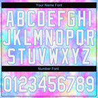 Custom Stitched Tie Dye White-Light Blue 3D Watercolor Gradient Sports Pullover Sweatshirt Hoodie photo 3