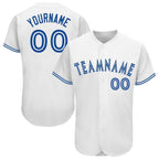 Custom White Royal Baseball Jersey photo 1