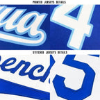 Custom White Royal Baseball Jersey photo 5