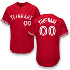 Custom Red White Baseball Jersey
