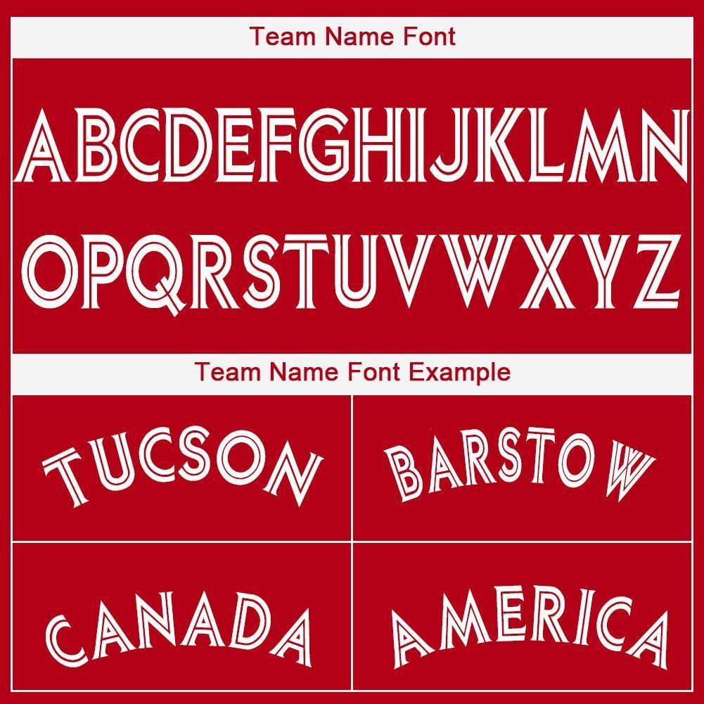 Custom Red White Baseball Jersey photo 4