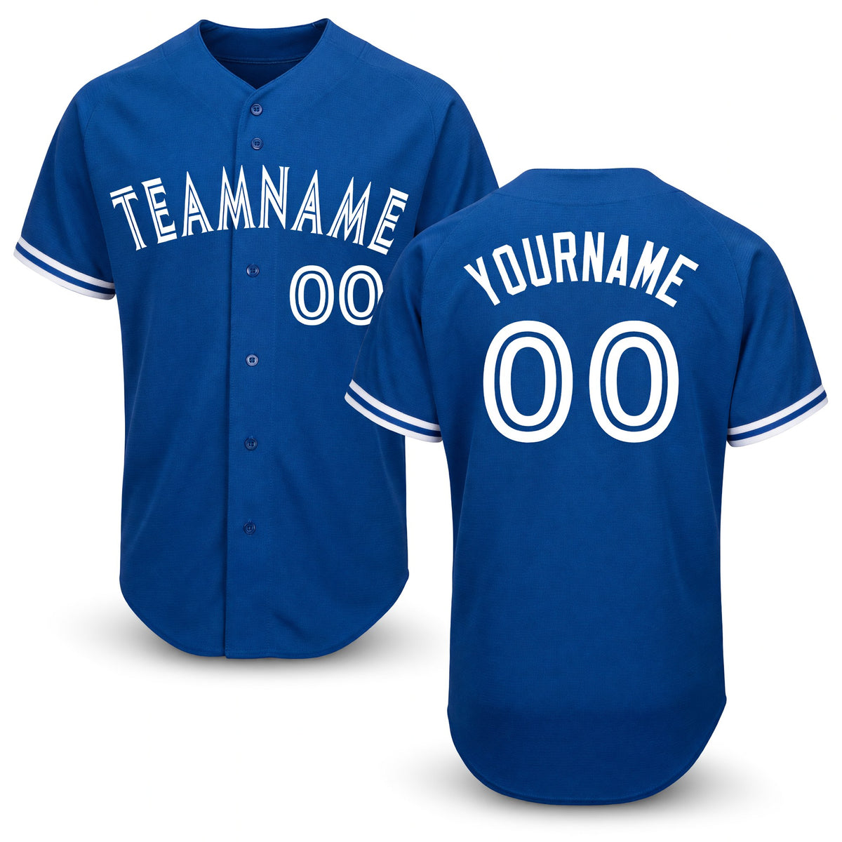 Custom Royal White Baseball Jersey