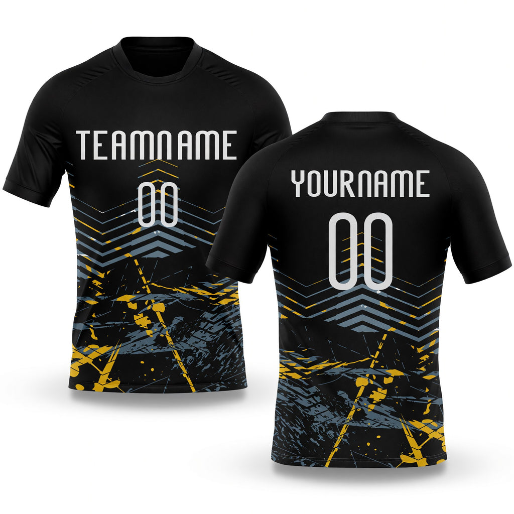 Custom Black White Splash Sublimation Volleyball Uniform Jersey