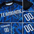 Custom Navy Thunder Blue-Black Lightning Sublimation Volleyball Uniform Jersey detail