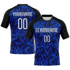 Custom Navy Thunder Blue-Black Lightning Sublimation Volleyball Uniform Jersey photo 1
