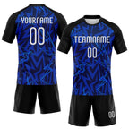 Custom Navy Thunder Blue-Black Lightning Sublimation Volleyball Uniform Jersey photo 2