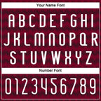 Custom Maroon White-Black Geometric Shape Sublimation Volleyball Uniform Jersey photo 5