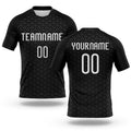 Custom Black White Geometric Shape Sublimation Volleyball Uniform Jersey
