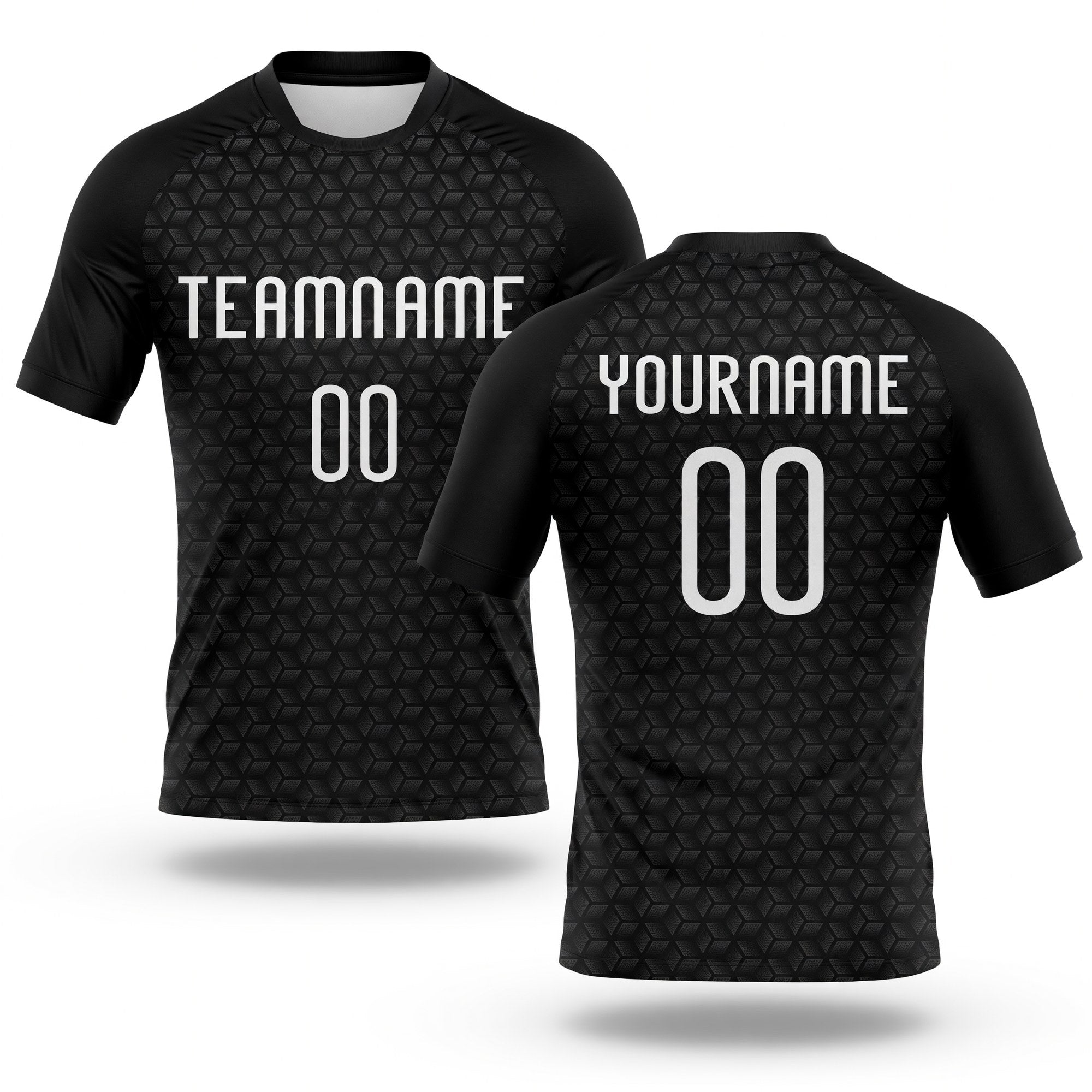 Custom Black White Geometric Shape Sublimation Volleyball Uniform Jersey