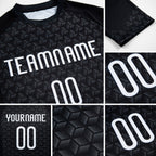 Custom Black White Geometric Shape Sublimation Volleyball Uniform Jersey detail