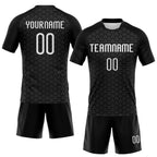 Custom Black White Geometric Shape Sublimation Volleyball Uniform Jersey photo 2