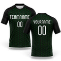 Custom Grass Green White-Black Geometric Shape Sublimation Volleyball Uniform Jersey