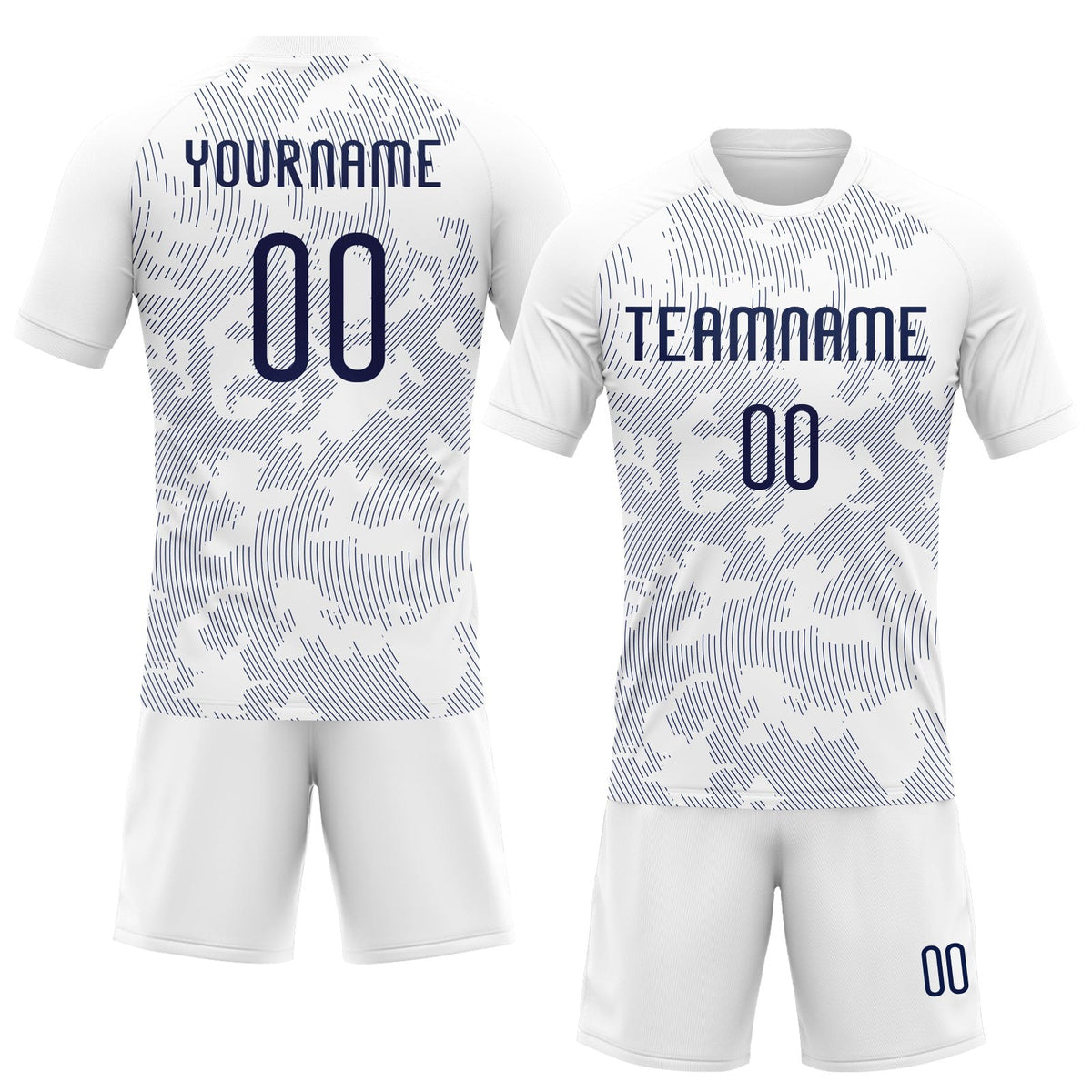 Custom White Navy Curve Lines Sublimation Volleyball Uniform Jersey photo 2