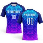 Custom Royal White-Pink Geometric Shape Sublimation Volleyball Uniform Jersey