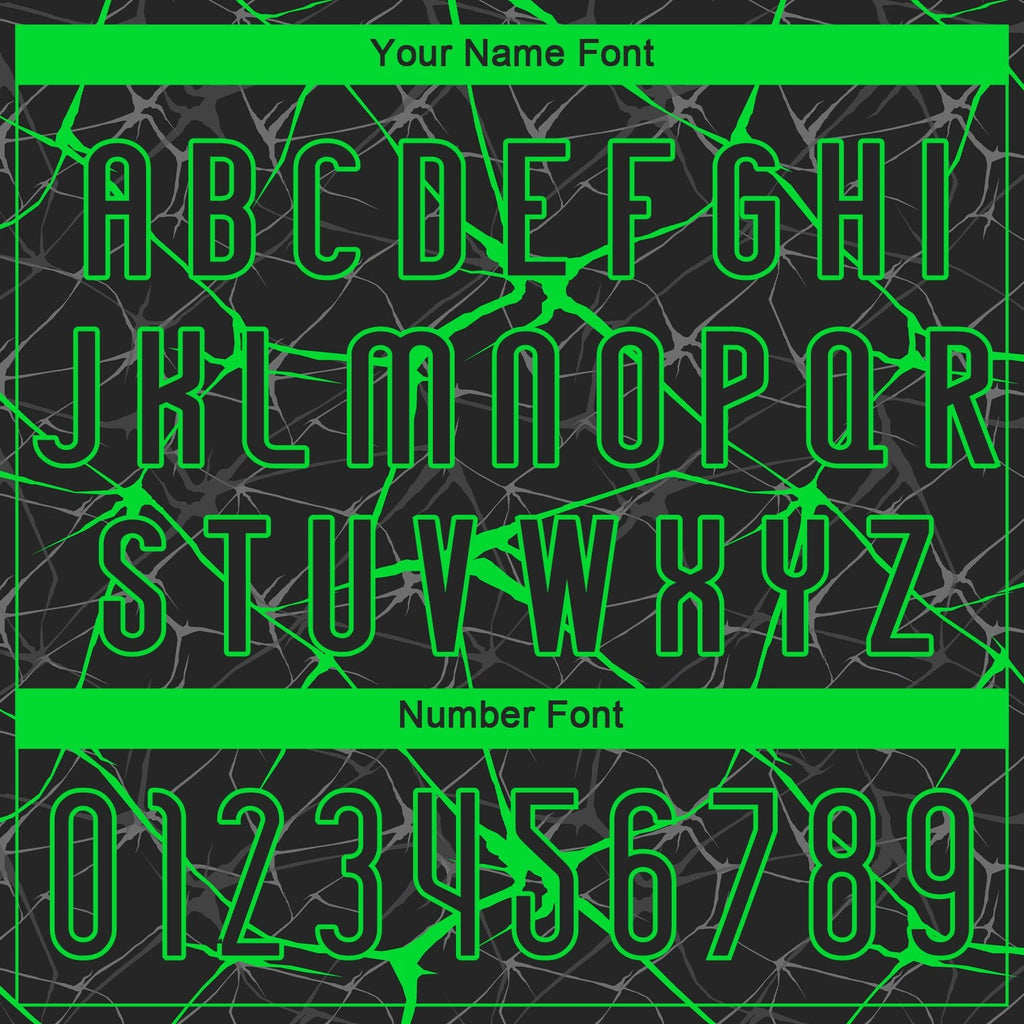 Custom Black Neon Green Abstract Network Sublimation Volleyball Uniform Jersey photo 5