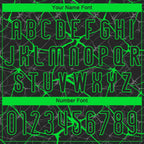Custom Black Neon Green Abstract Network Sublimation Volleyball Uniform Jersey photo 5