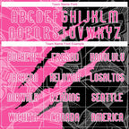 Custom Graffiti Pattern Pink-Black Scratch Sublimation Volleyball Uniform Jersey photo 5