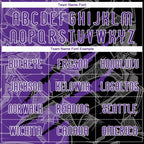 Custom Graffiti Pattern Purple-Black Scratch Sublimation Volleyball Uniform Jersey photo 4