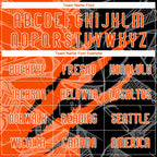Custom Graffiti Pattern Orange-Black Scratch Sublimation Volleyball Uniform Jersey photo 4