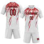 build black white volleyball red jersey sublimation volleyball uniform volleyball0056